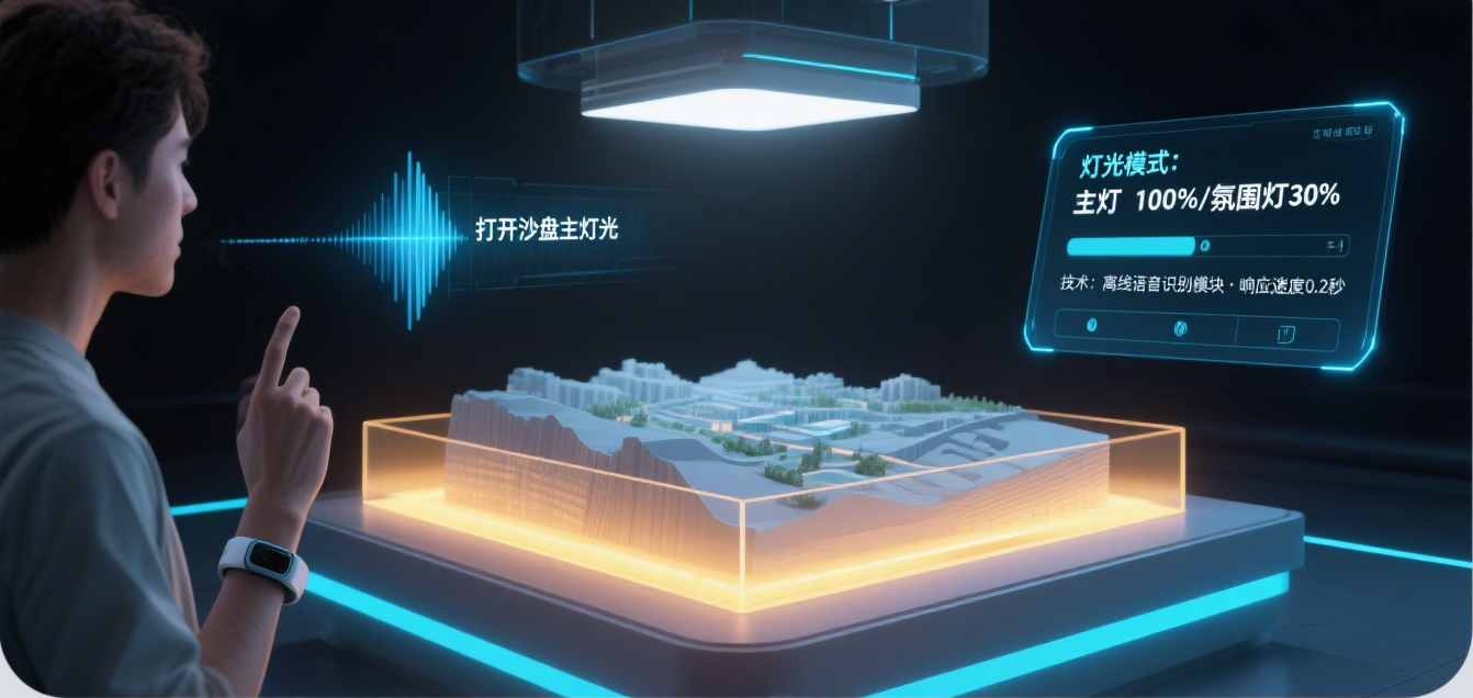 【多媒体交互】语音控制沙盘|语音控制交互软件