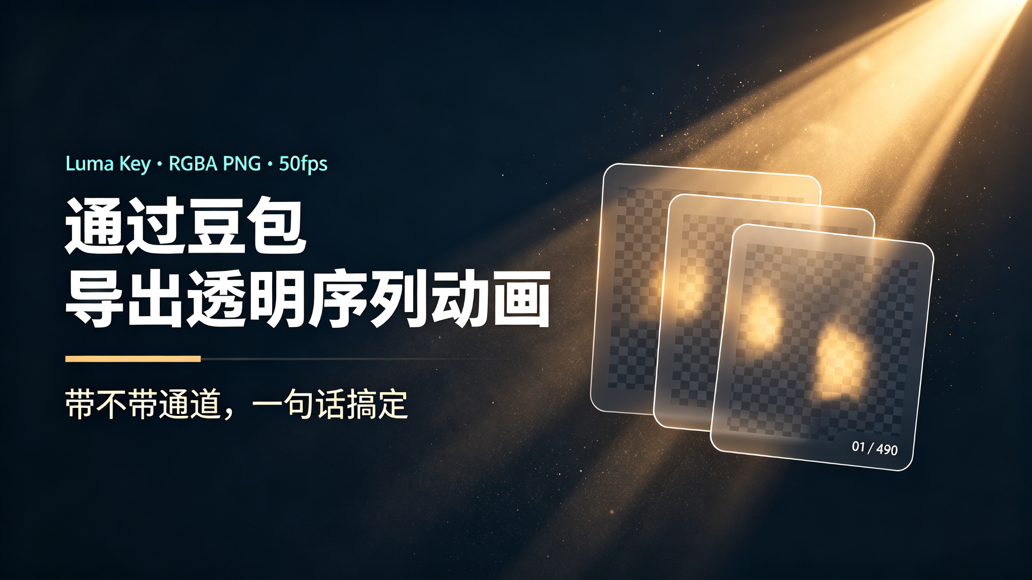【技术分项】通过豆包将“不带通道”视频导出“透明序列动画”教程